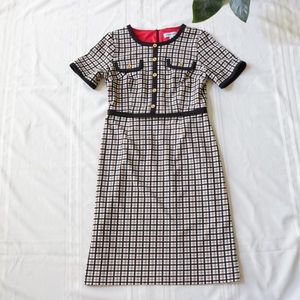 Preppy plaid sheath dress